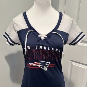NFL Team Apparel New England Patriots Jersey Mesh Top Shirt - Womens Size SMALL